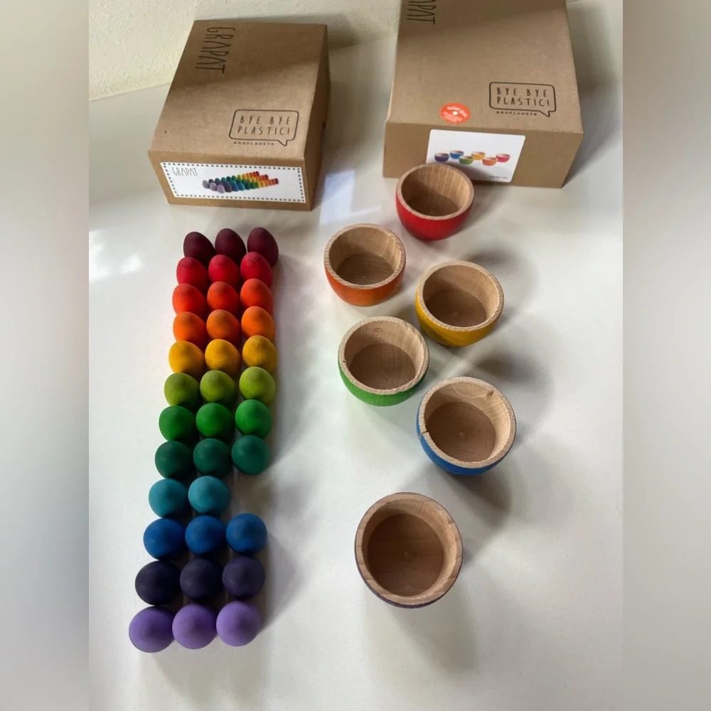 Grapat wooden eggs and bowls - Picture 4 of 7